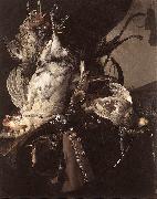 Still-Life of Dead Birds and Hunting Weapons Willem van